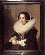 VERSPRONCK, Jan Cornelisz Portrait of Willemina van Braeckel er oil on canvas